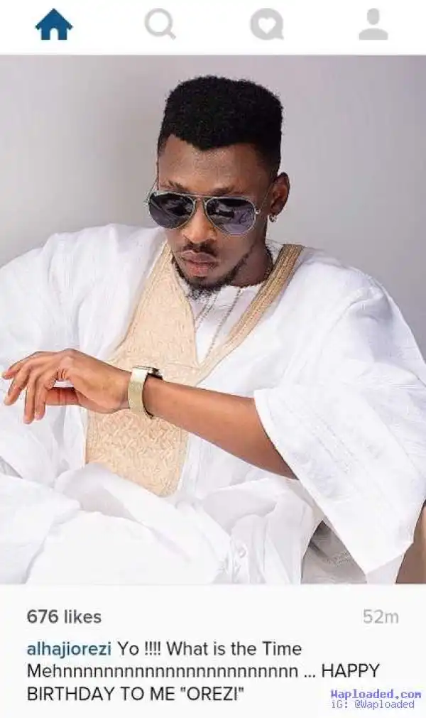 Nigerian Singer, Orezi, Celebrates His 30th Birthday Today With This Picture